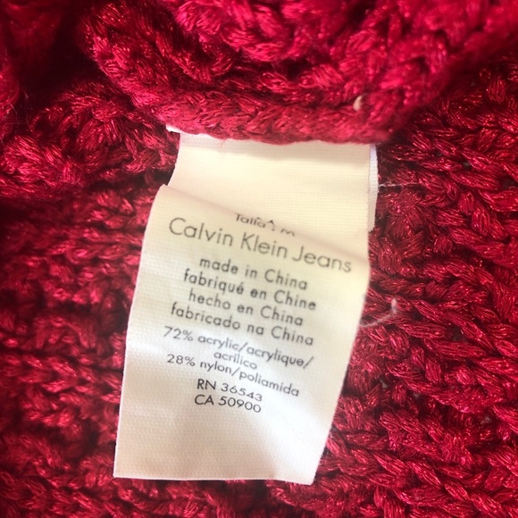 Calvin Klein Jeans Curved Hem Breathable Knit Sweater M - Picture 4 of 9